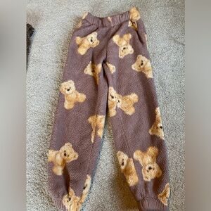 Fuzzy teddybear jogger loungewear sweatpants 🧸